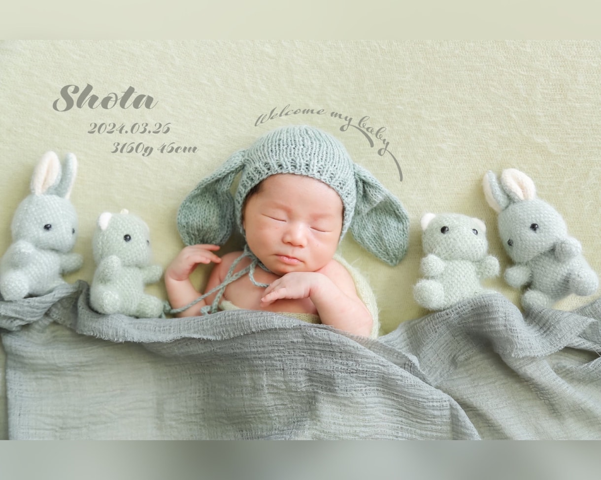 ニューボーンフォトで♡可愛いパネル制作いたします クッション入りなので高品質！命名書やプレゼントとしても◎ イメージ1