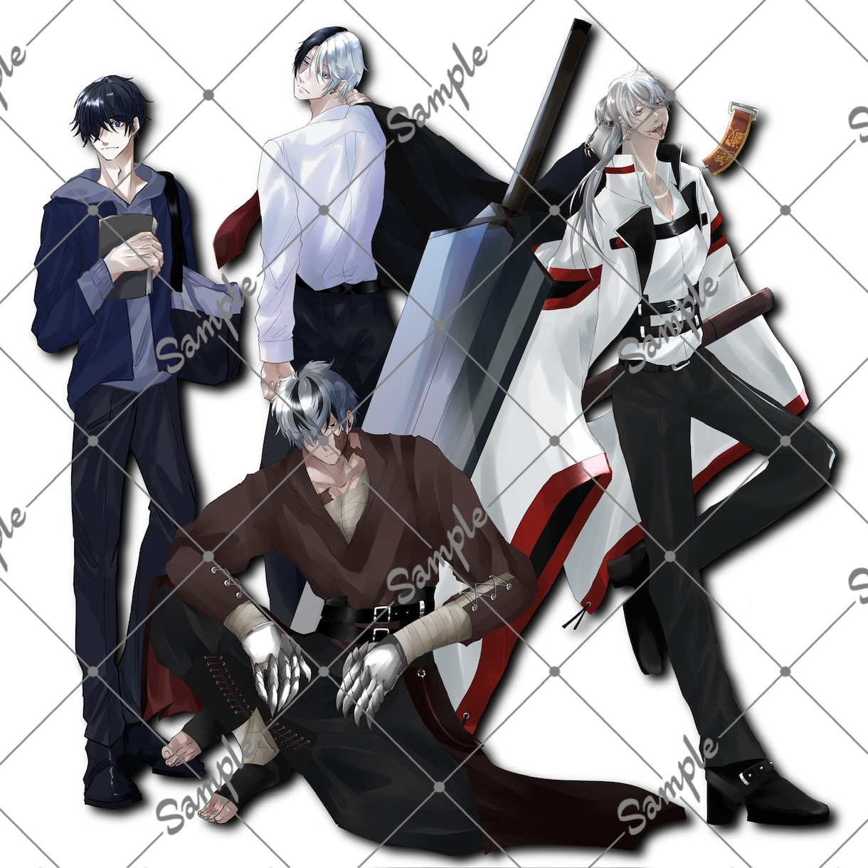 TRPG/ゲーム/配信立ち絵やアイコンを描きます 獣、人外、10〜20代男性が得意です！ イメージ3