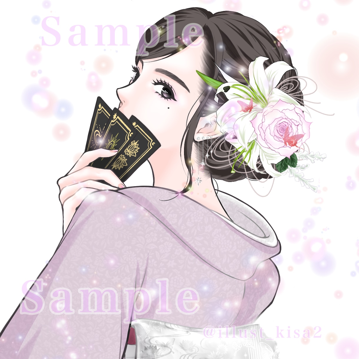 女性向け♢おしゃれ可愛いアイコン描きます 副業・ビジネスでお困りの方に/X等のSNS/名刺 イメージ7