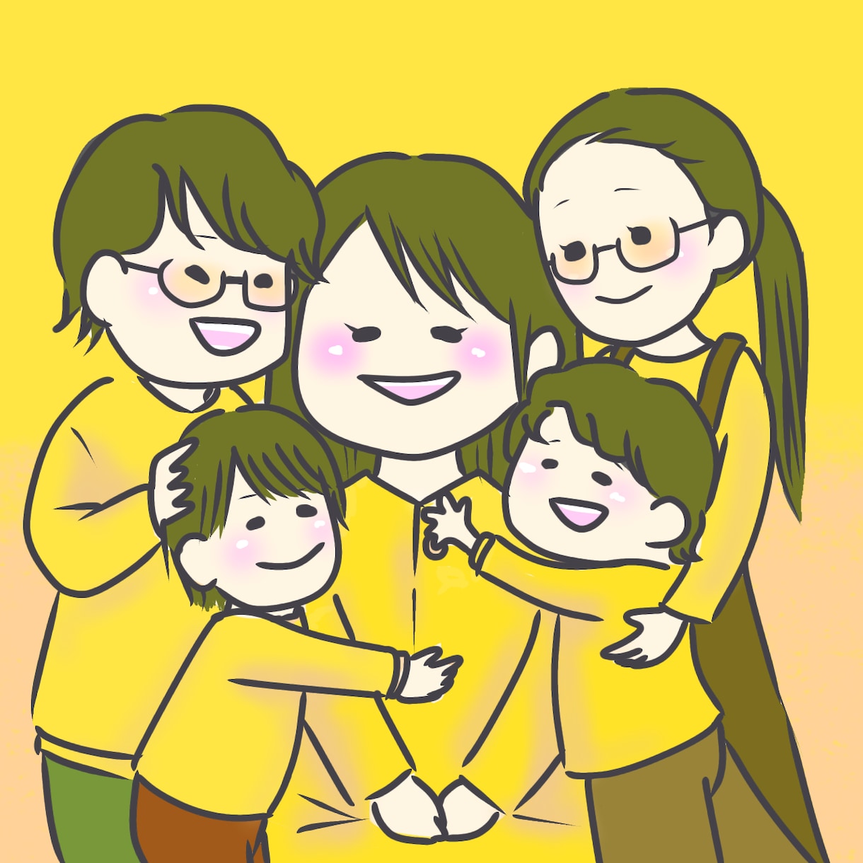 あなたのミニキャラアイコン作ります ゆるく優しい雰囲気出したい方！少し似顔絵ちっくな絵描きます！ イメージ4