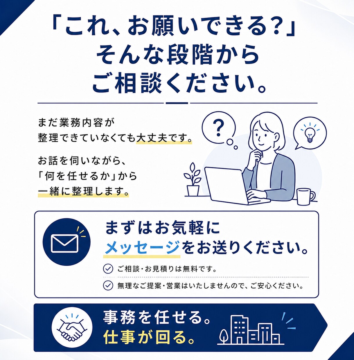 忙しい社長の右腕として、営業事務をサポートします 受発注・見積・請求・業務改善まで対応します イメージ10