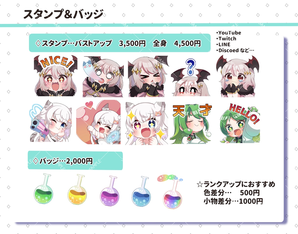 ポップで爽やか！ミニキャライラスト制作いたします スタンプなどのワンポイントから豪華な描き込みの1枚絵まで！ イメージ8