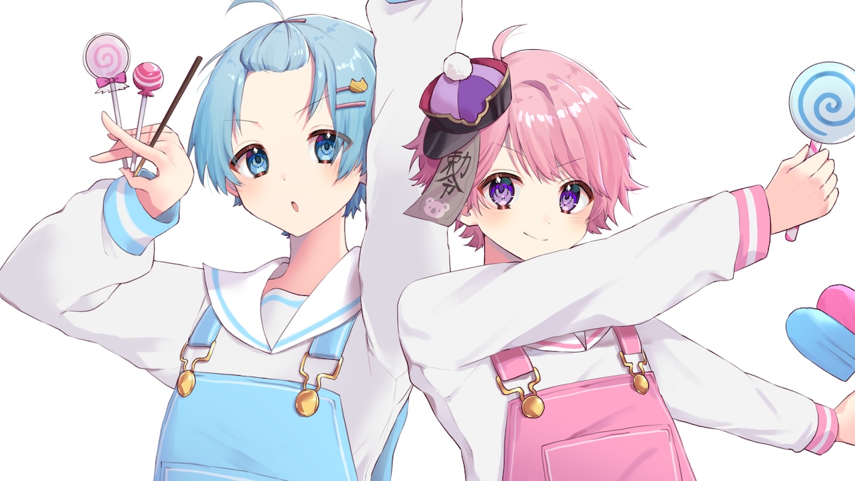 歌ってみた・MVのサムネや立ち絵イラストを描きます 映えるイラストをお届けします。お気軽にご相談ください！ イメージ2