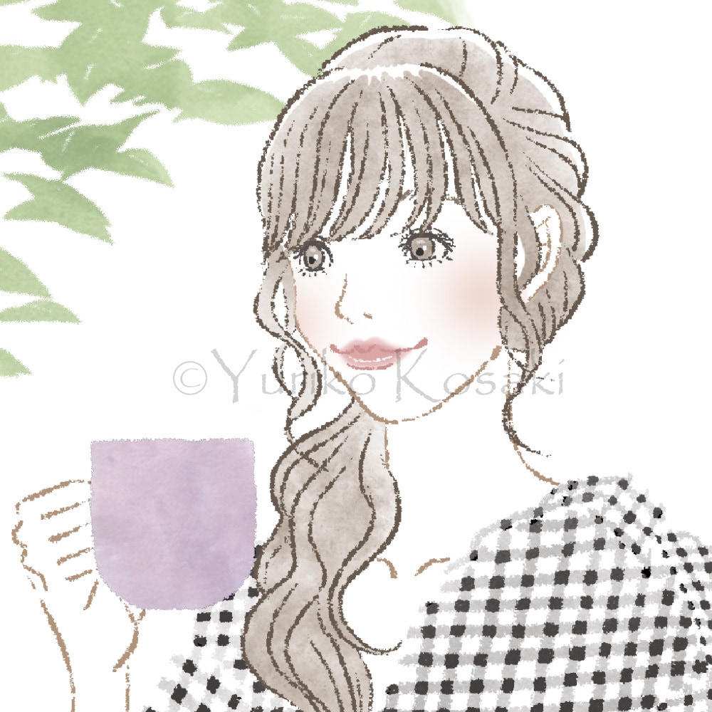 ナチュラルで透明感のあるお洒落イラストを描きます 水彩タッチの大人可愛い女性アイコンを求めている方へ イメージ1