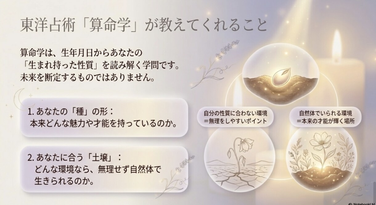 生きづらさの理由を算命学で読み解きます 本来の自分を知って心が軽くなる鑑定 イメージ4