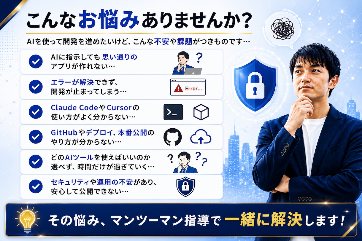 AIコーディングをマンツーマンで指導します 1ヶ月でAIコーディングを実践レベルまでサポートします。 イメージ2