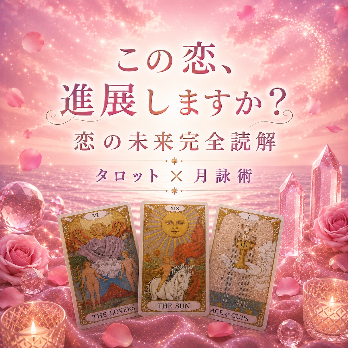 恋愛タロット｜二人の未来・恋の行方を占います 片思い・復縁・複雑愛｜展開カード画像付｜24時間以内納品 イメージ1