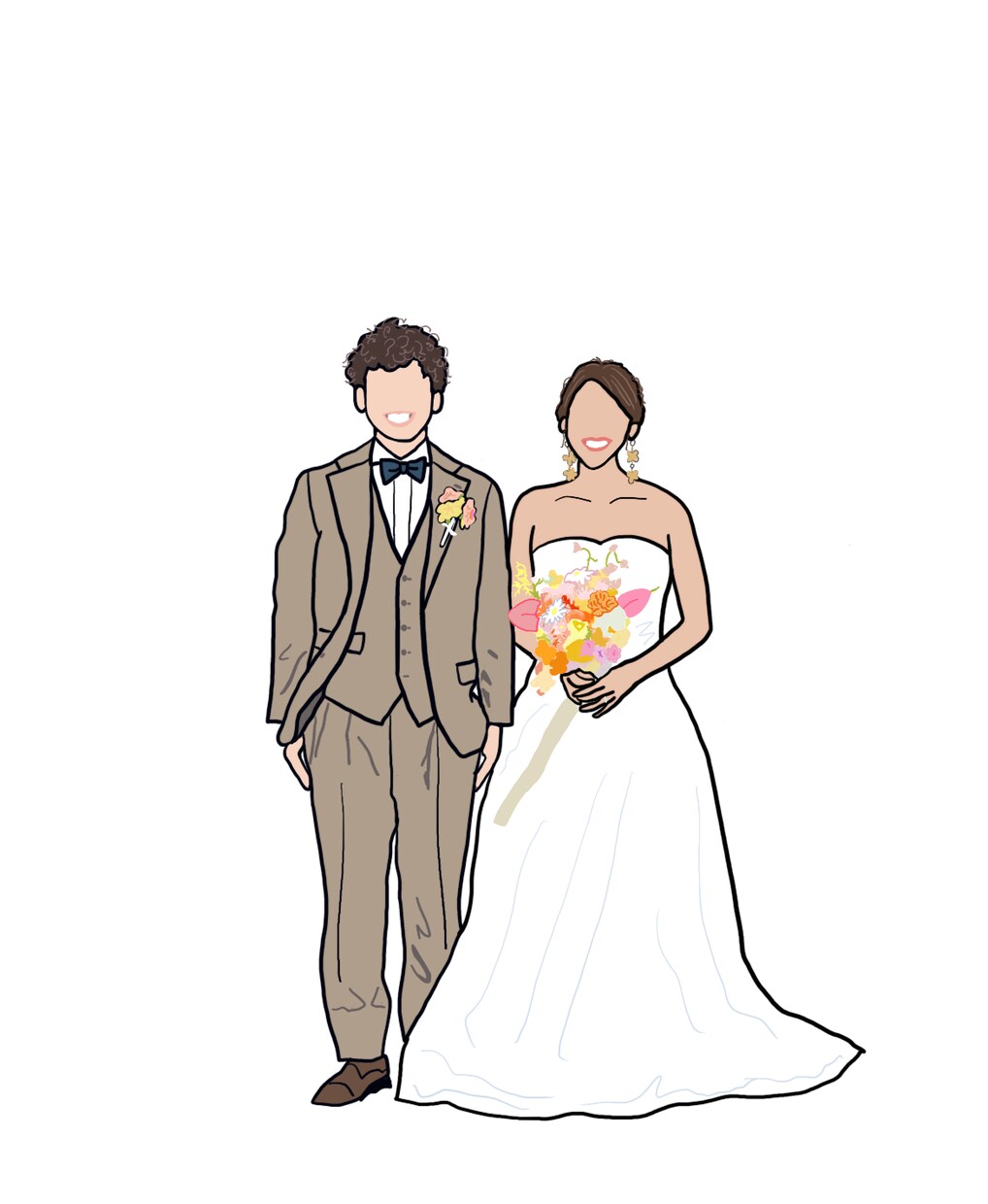 結婚式からインテリアまで使えるイラストを描きます みんなを幸せにするイラスト！おしゃれなイラストを作成します！ イメージ1