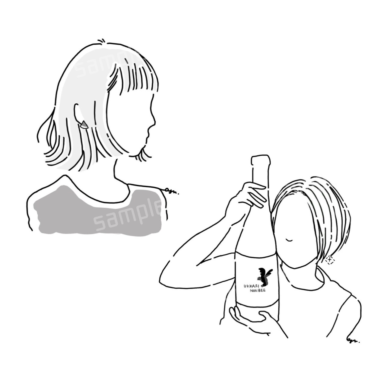 シンプルな線画描きます おしゃれで使いやすい イラストで個性を◎ イメージ3
