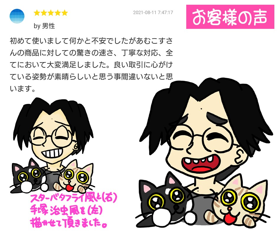 ディズニー好き必見！海外アニメ風の似顔絵描きます SNSアイコン、ブログの吹き出し等、安心の実績＆経験あり！ イメージ9