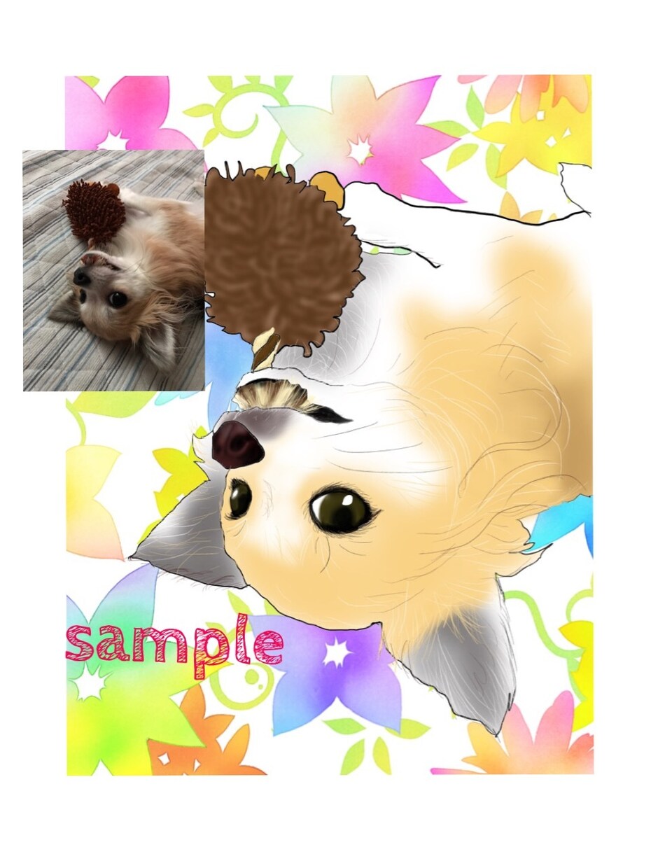 ペットちゃんの写真を可愛いリアルイラストにします 商用利用◎二次利用◎SNSアイコン、ギフトにおすすめです！ イメージ4