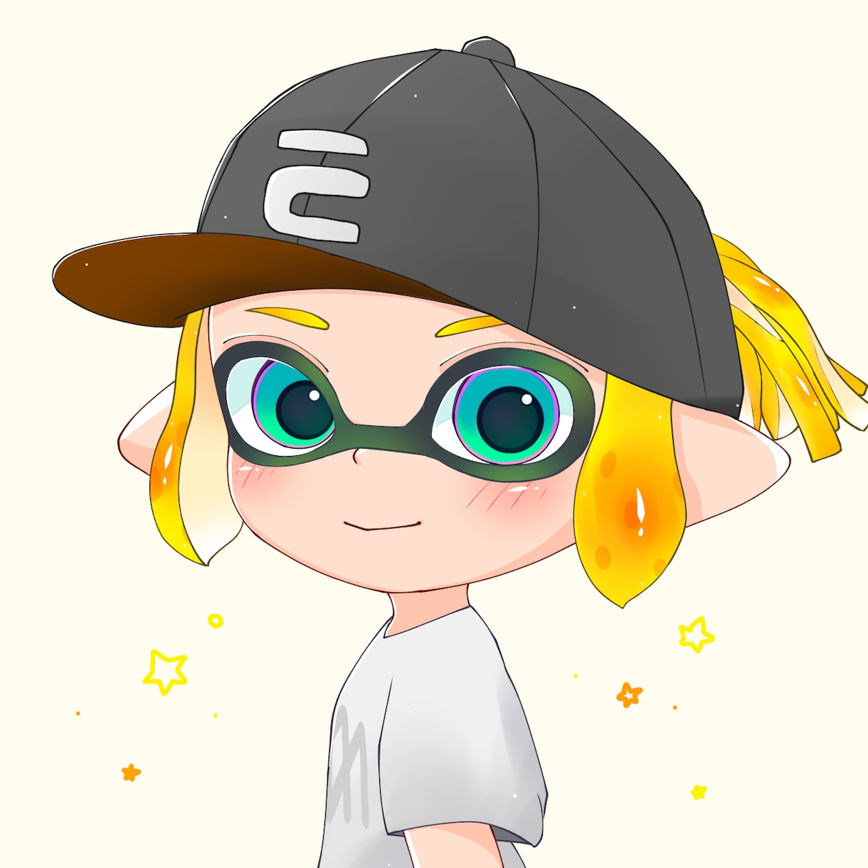 イカちゃんのかわいいアイコン・ヘッダー描きます あなたのかわいいイカちゃん、私に描かせてくれませんか？ イメージ1