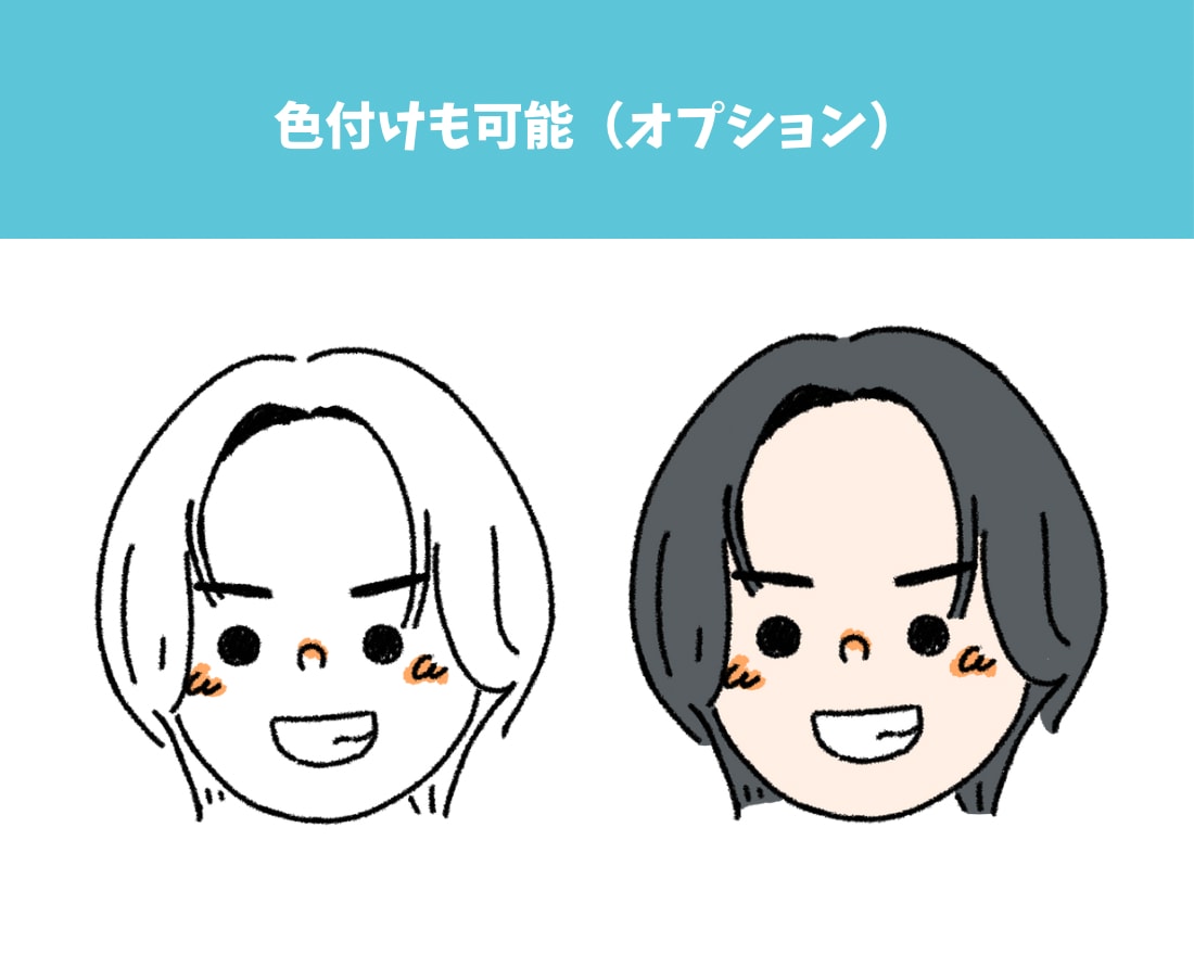 ゆるくてかわいい似顔絵お描きいたします アイコンや名刺、プレゼントなどに！ イメージ2