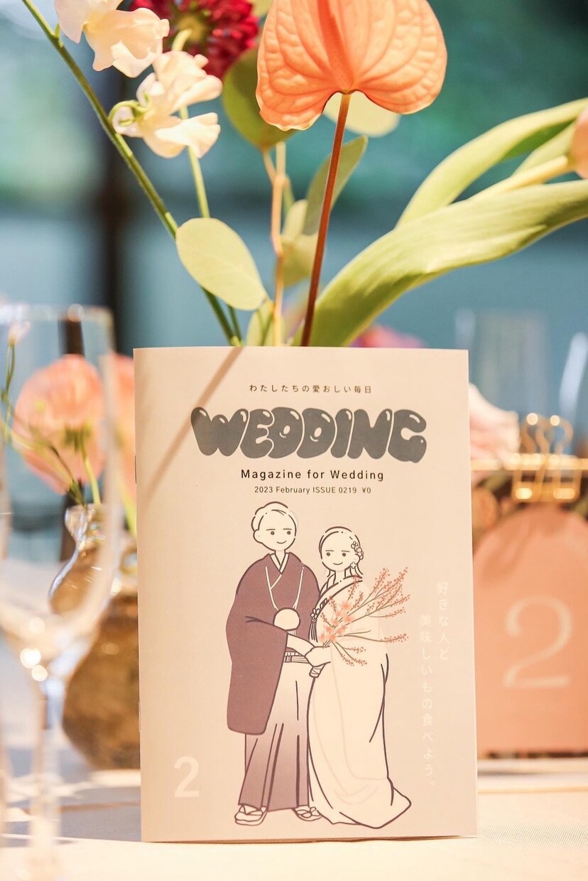 シンプルで可愛い結婚式ウェルカムボード作成します 即対応◎2つの絵柄から選べる線画×淡色イラスト イメージ3