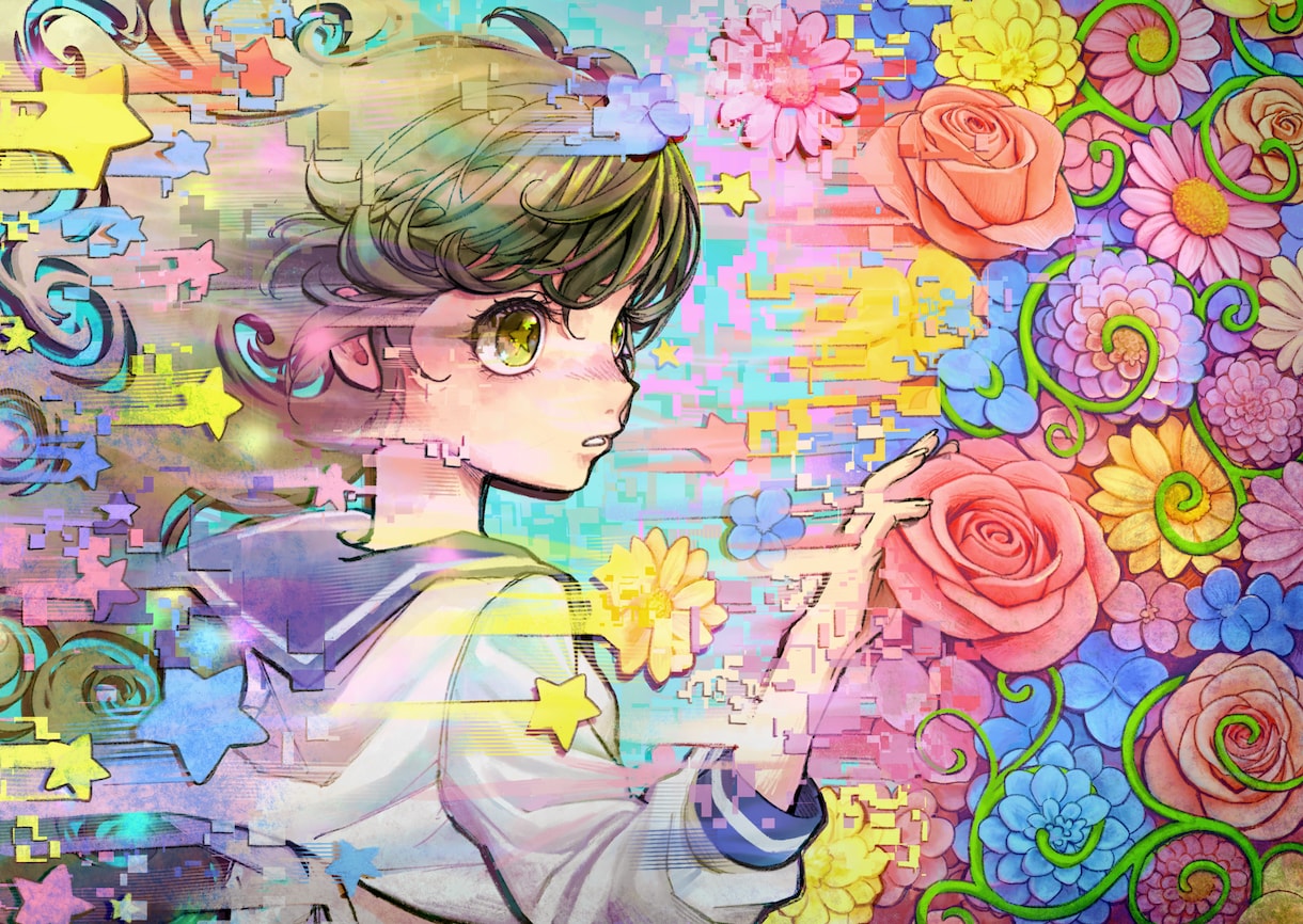 綺麗でかわいい女の子の1枚絵描きます 丁寧に細かく、全力で描ききります！ イメージ1