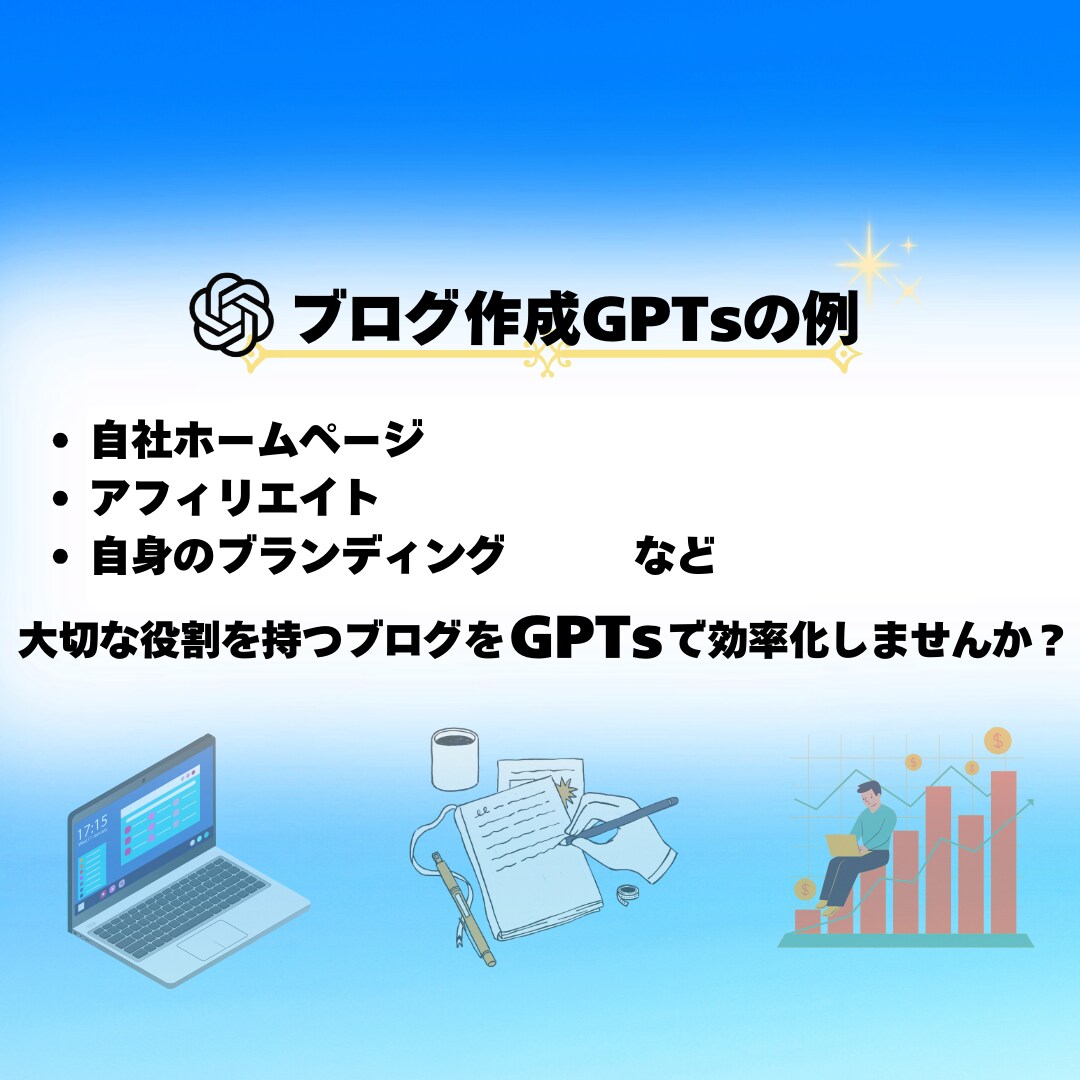 ブログ作成を効率化する専用GPTs制作します 生成AIを使ってブログ記事の作成〜編集まで任せませんか？ イメージ4