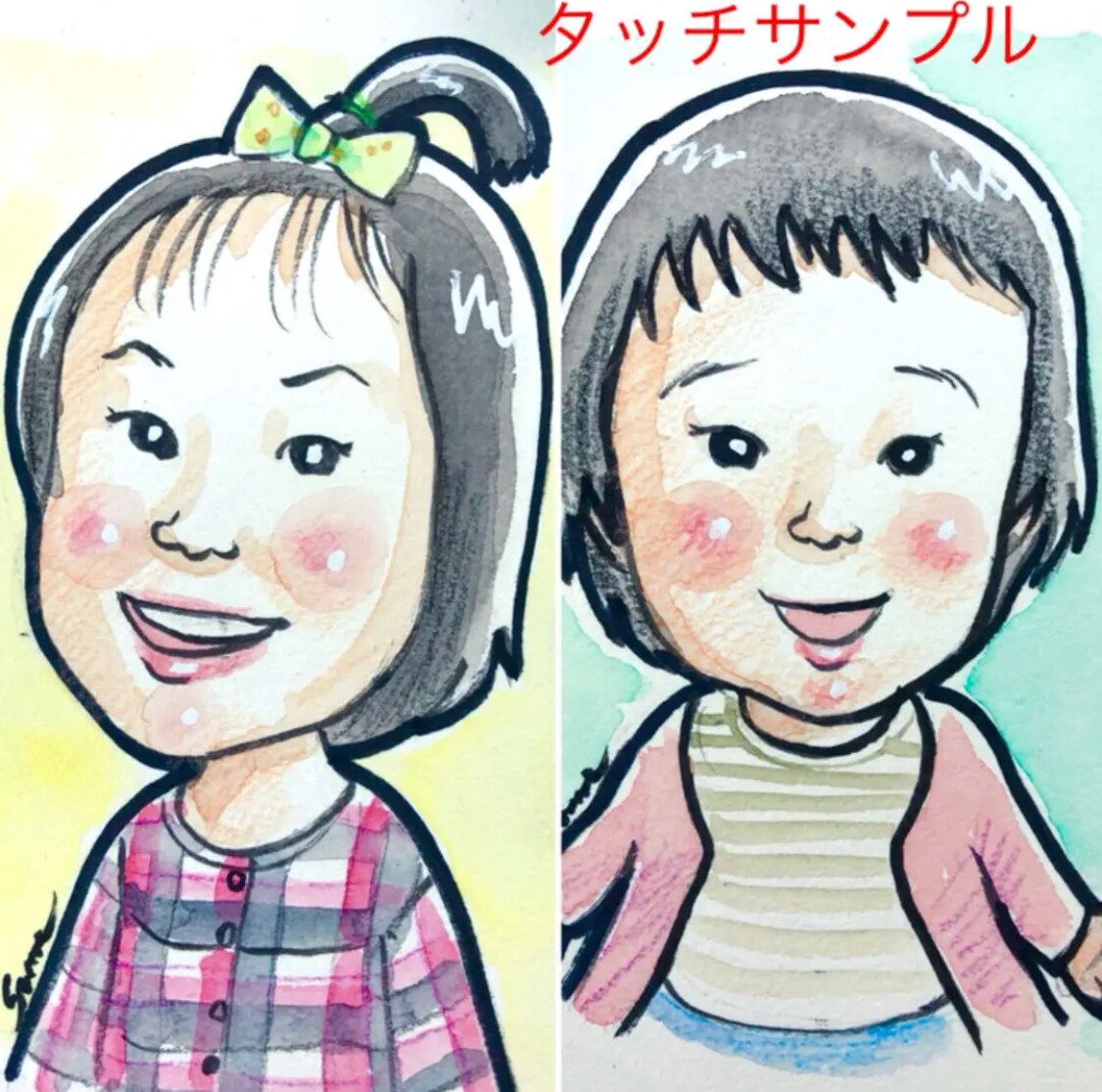 ハガキサイズの似顔絵お描きします お手頃な小さなサイズの似顔絵です。プレゼントに最適! イメージ8