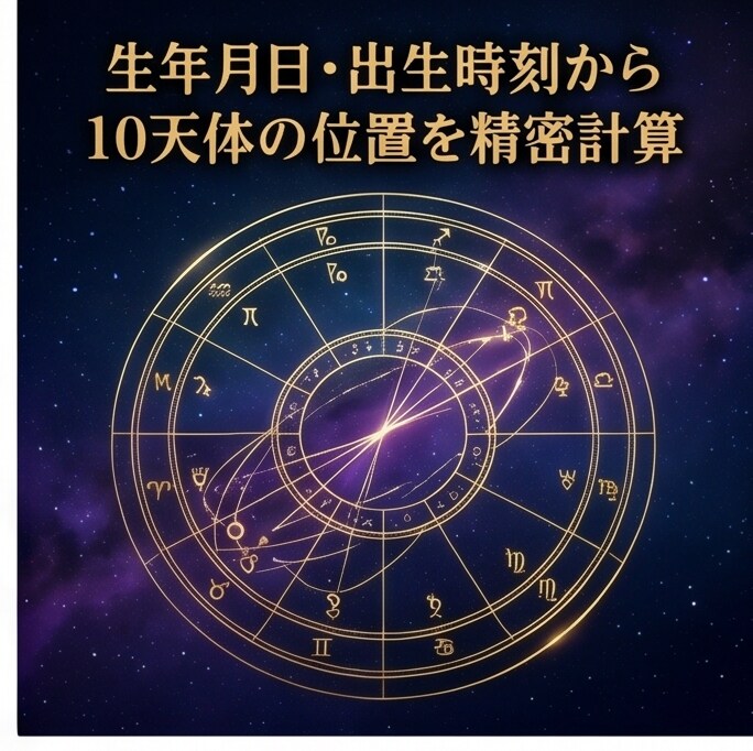 10天体ホロスコープで天職と転機を論理的に導きます 運命レーダーチャートであなたの強みと稼ぐ力を視覚化します。 イメージ3