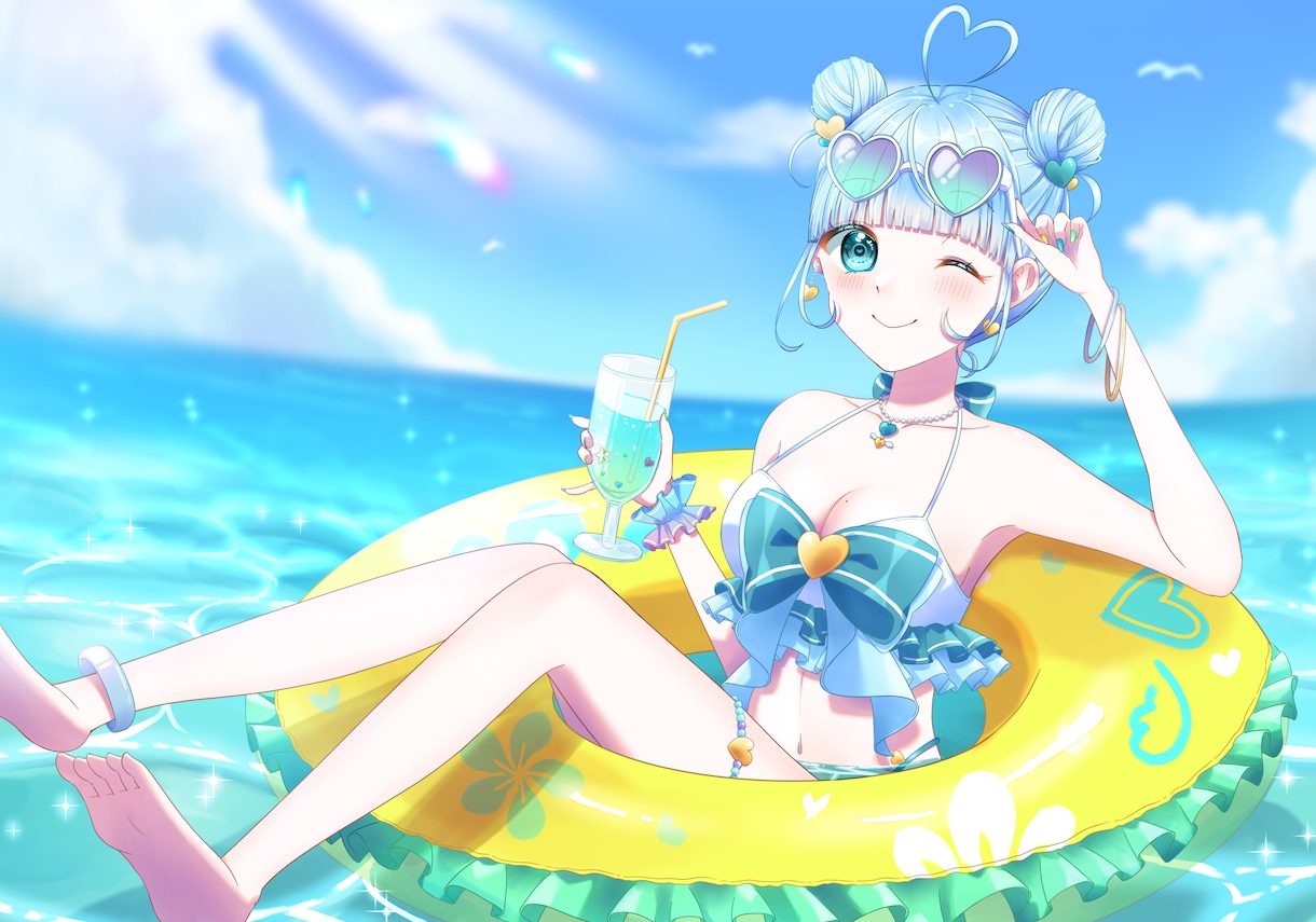 キラキラかわいいイラストお描きします 商用利用OK！透明感のあるイラストをグッズ等にも使用できます イメージ7