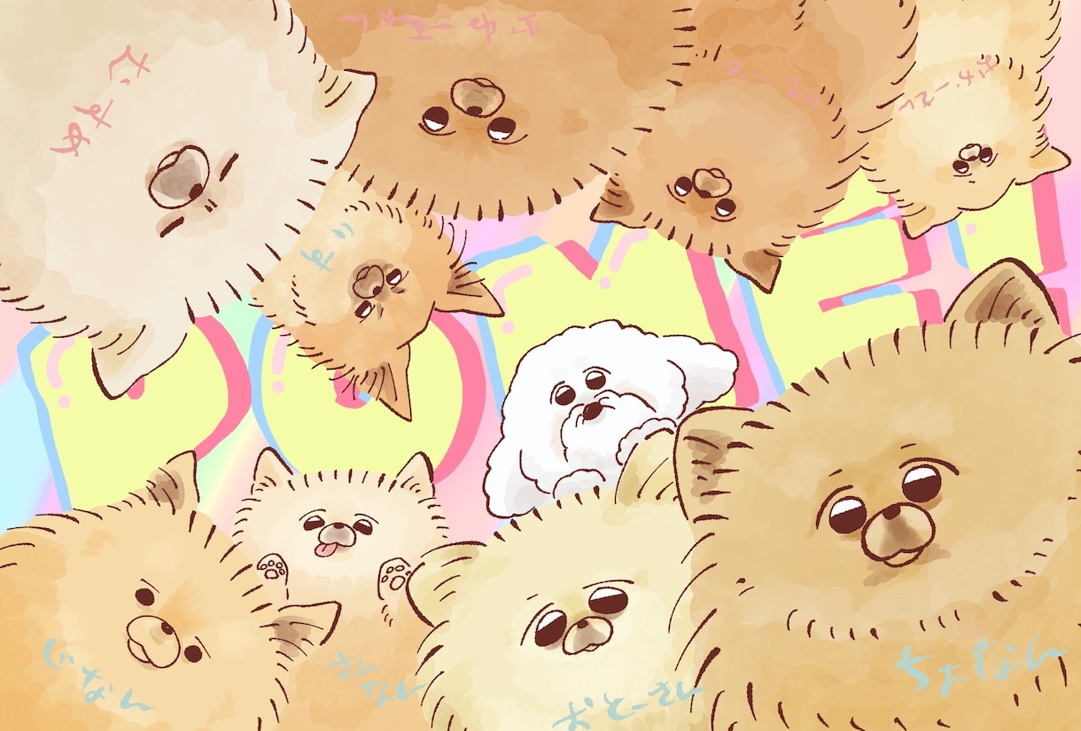 絵柄いろいろ！犬のイラストを描きます グッズ製作や何かの記念にいかがでしょうか♪ イメージ4