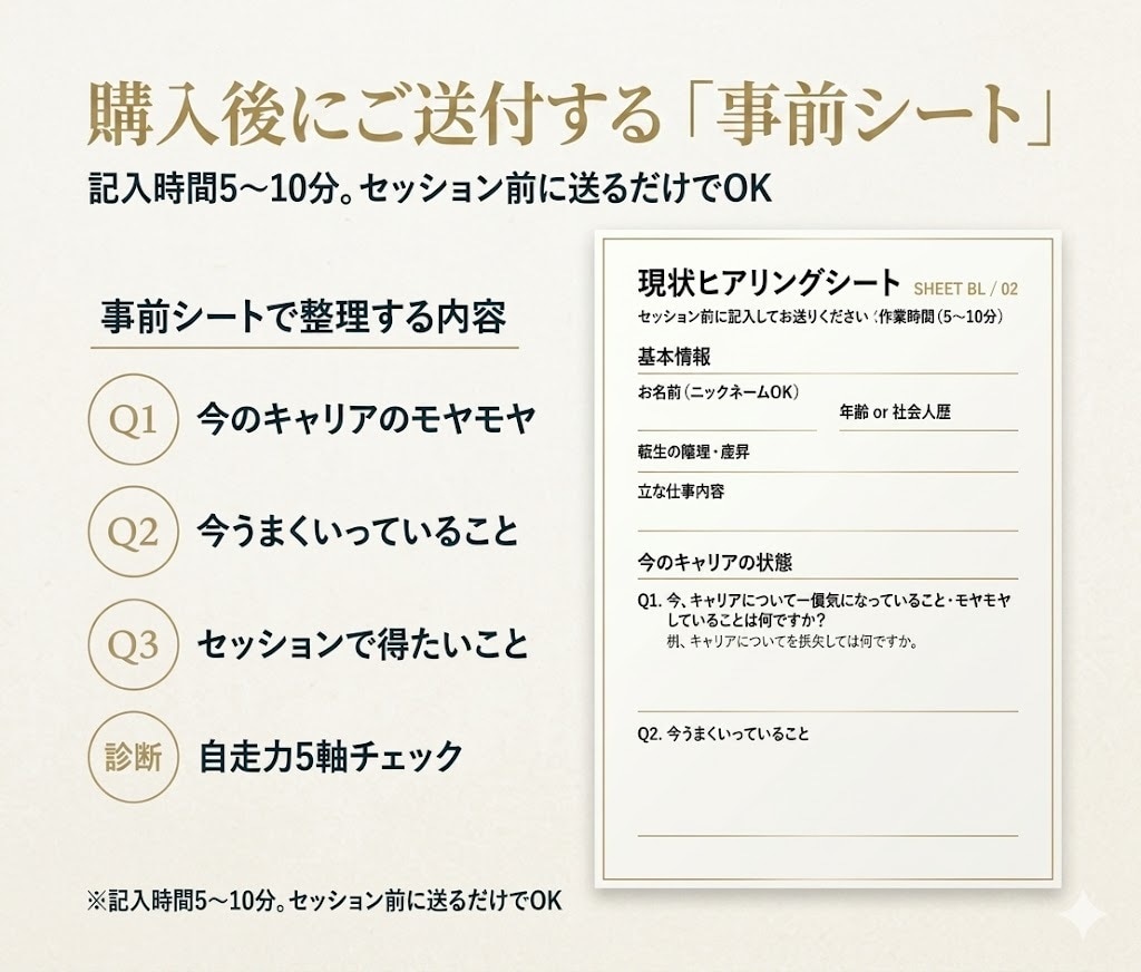 職場で成果を出す「キャリア自走作戦書」作成します 明日から動ける行動計画を一緒に設計！特典PDF付 イメージ2
