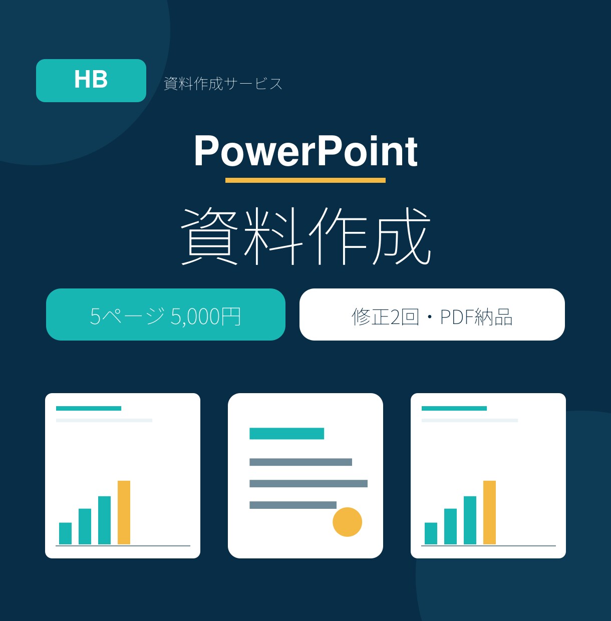 PowerPoint資料を見やすく丁寧に作成します まとまらない情報も、見やすく分かりやすい資料へ イメージ1
