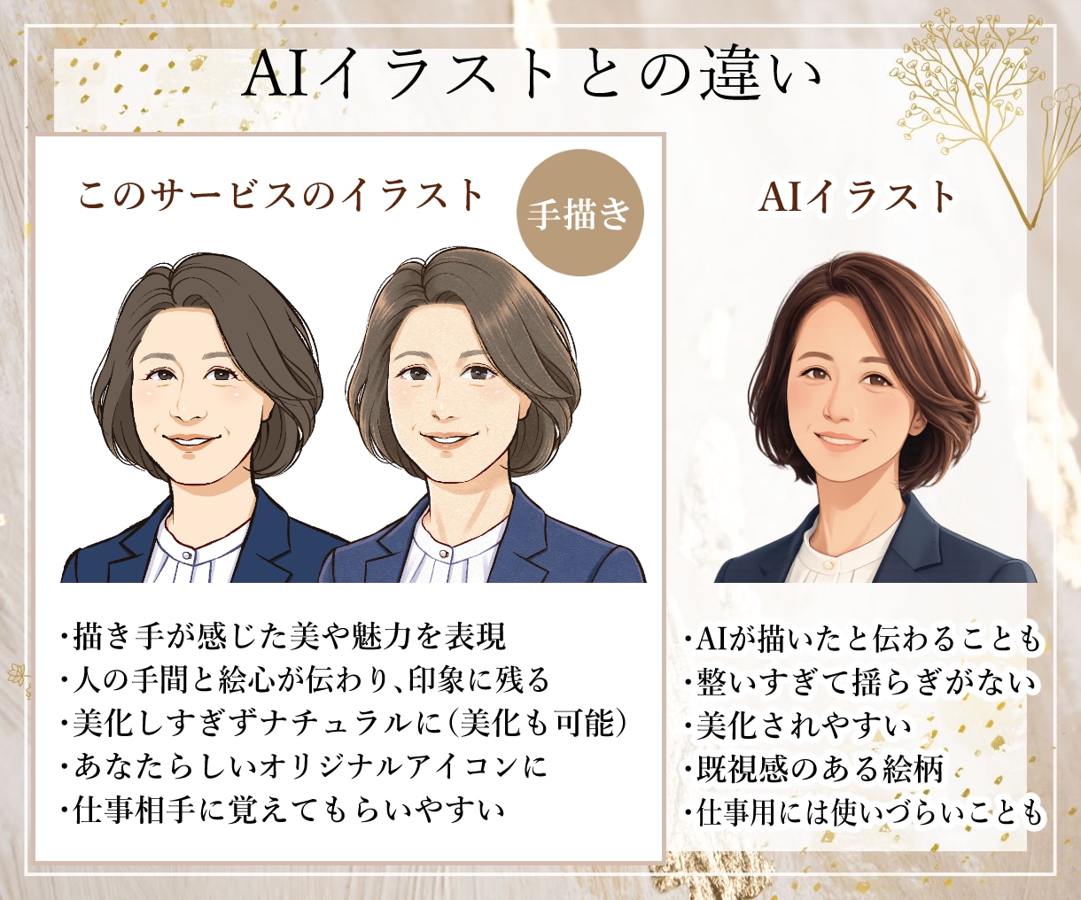 ナチュラルで人間味のあるプロフィールを描きます SNS、副業、ビジネスに。手描きの存在感であなたらしさを発信 イメージ3