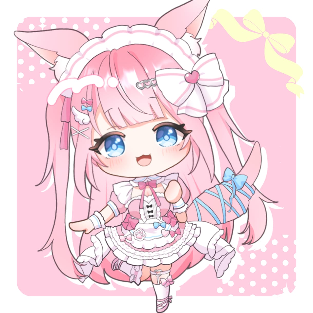 萌え系かわいい系♥ミニキャライラスト描きます 使用用途多数♥配信活動やグッズ・推しへのプレゼントにも！ イメージ2