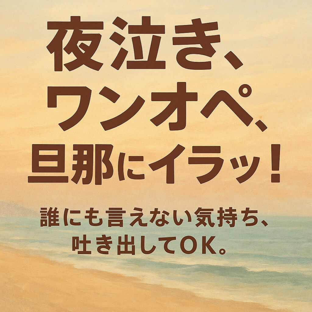 ワンオペ・夜泣き・旦那への怒り…育児の愚痴聞きます 泣いても怒ってもいい、ここはママの安心スペース。 イメージ1