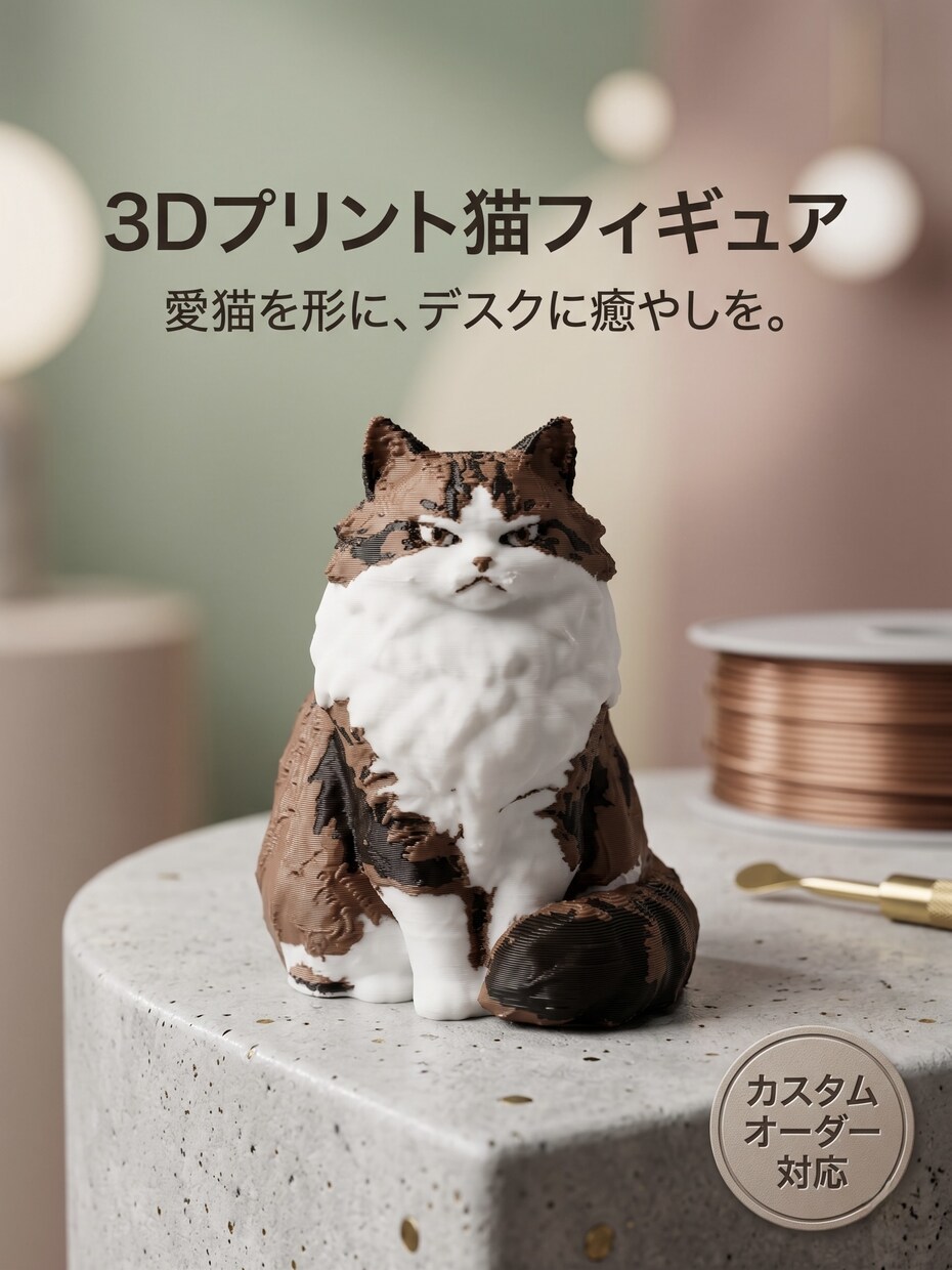 うちの子 オリジナル3Dフィギュアを制作します リリース初期（10名様まで）は特別価格でご提供 イメージ2