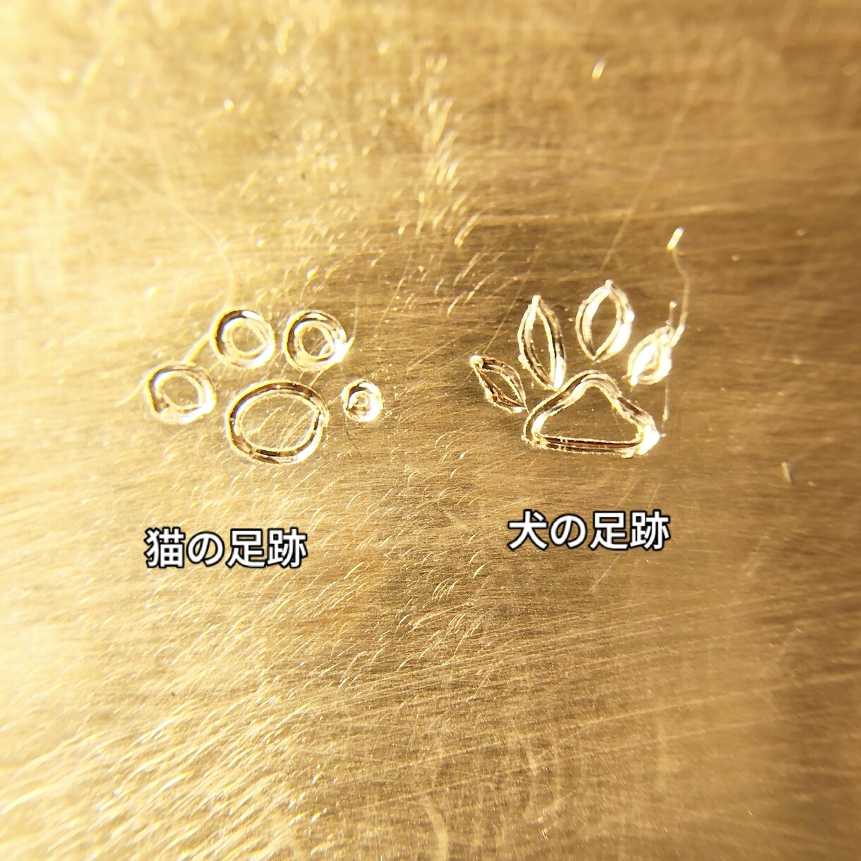 大切な犬猫用　手彫り真鍮製迷子札を作成します 超硬タガネという、金属用の彫刻刀で美しい彫跡になります イメージ9