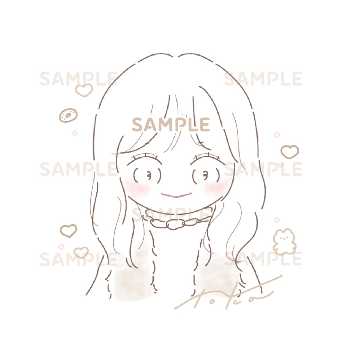 1人用♡お写真からゆるふわ似顔絵をお描きします 記念日のプレゼントや思い出作りにどうぞ♪ イメージ4