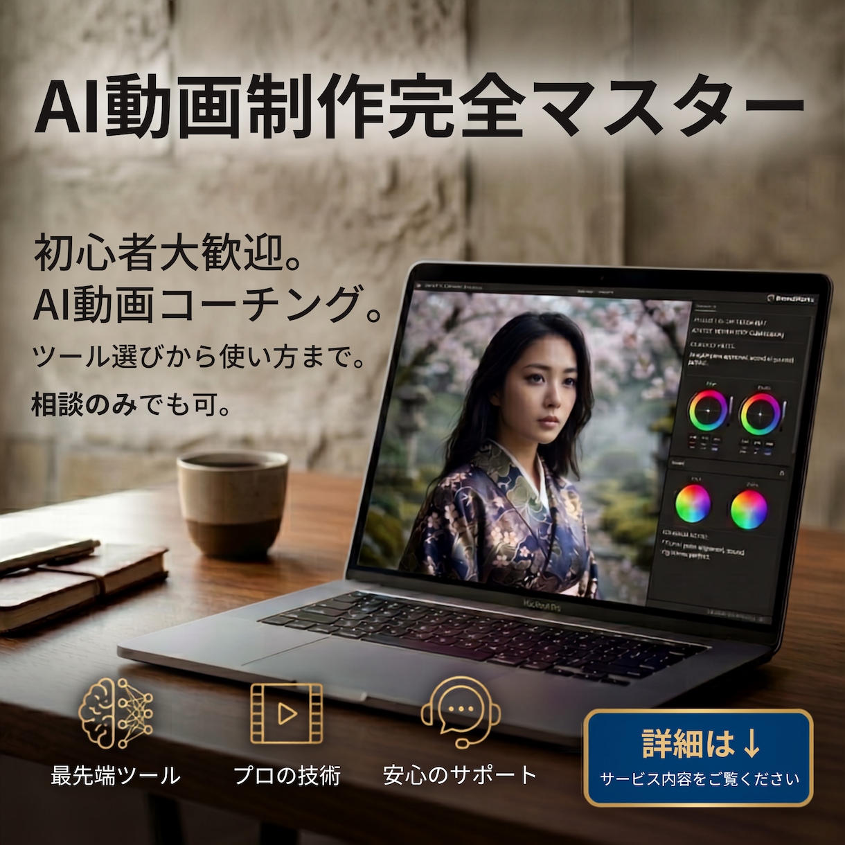 初心者向け｜AI動画を1本完成まで伴走します まずは無料ツール中心で動画制作入門 イメージ1