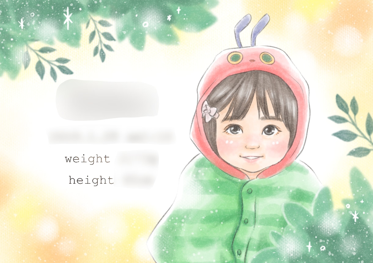 ふんわり可愛い♡水彩風デジタル似顔絵描きます 優しく明るい！お誕生日やウェディングにどうぞ イメージ4