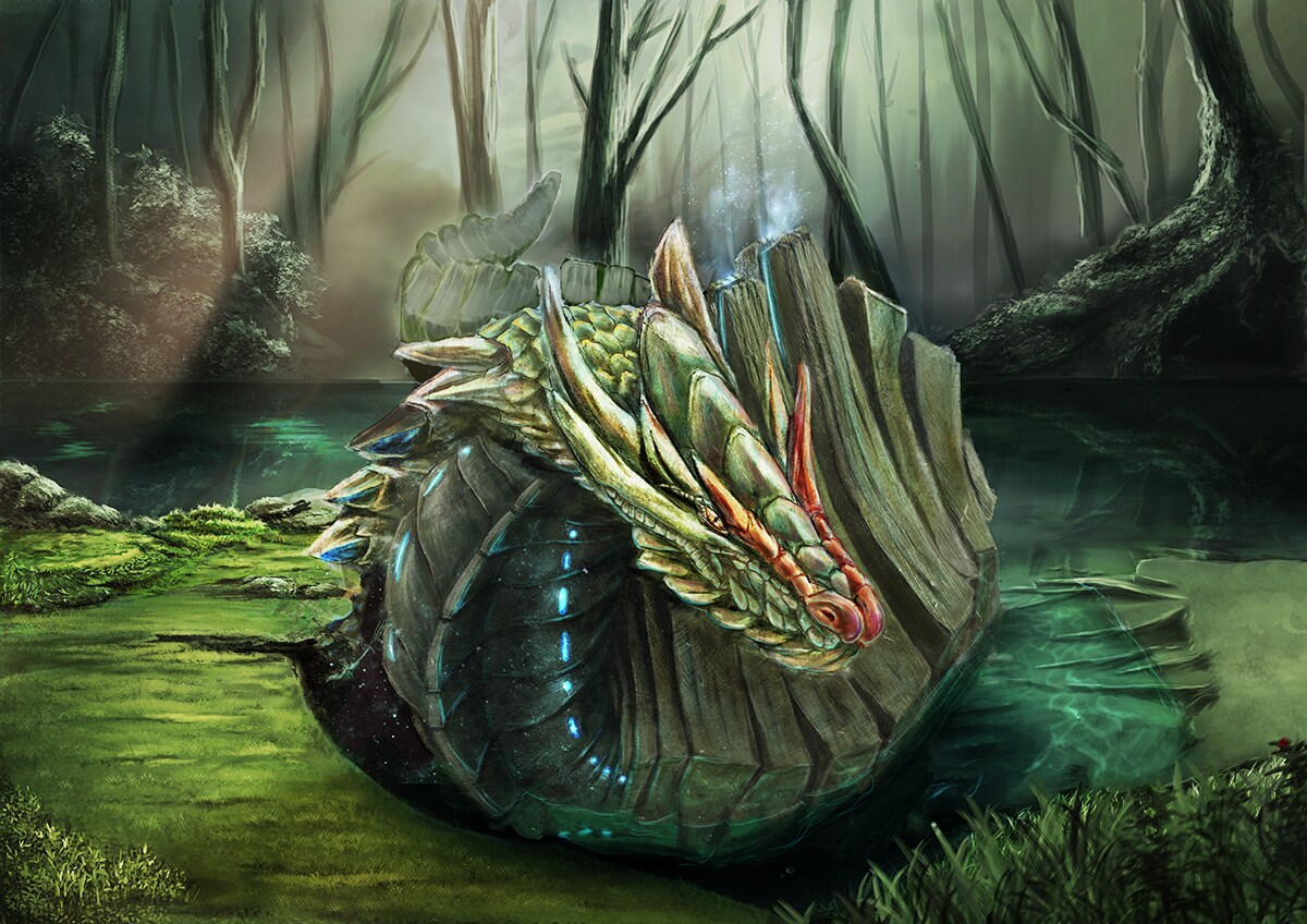 モンスターデザインと一枚絵を作成します 厚塗りテイストでモンスターデザインと一枚絵を製作 イメージ1