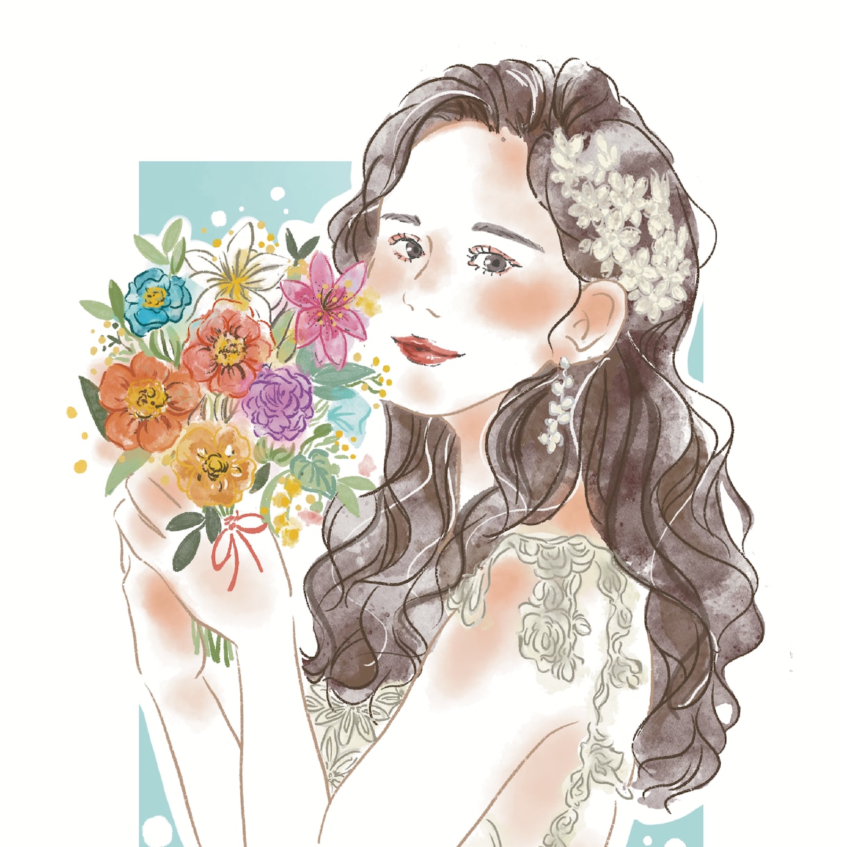 商用可◎水彩タッチのニュアンスイラストを描きます ふんわりお洒落イラスト＊SNSや広告の挿絵・プレゼントに イメージ6