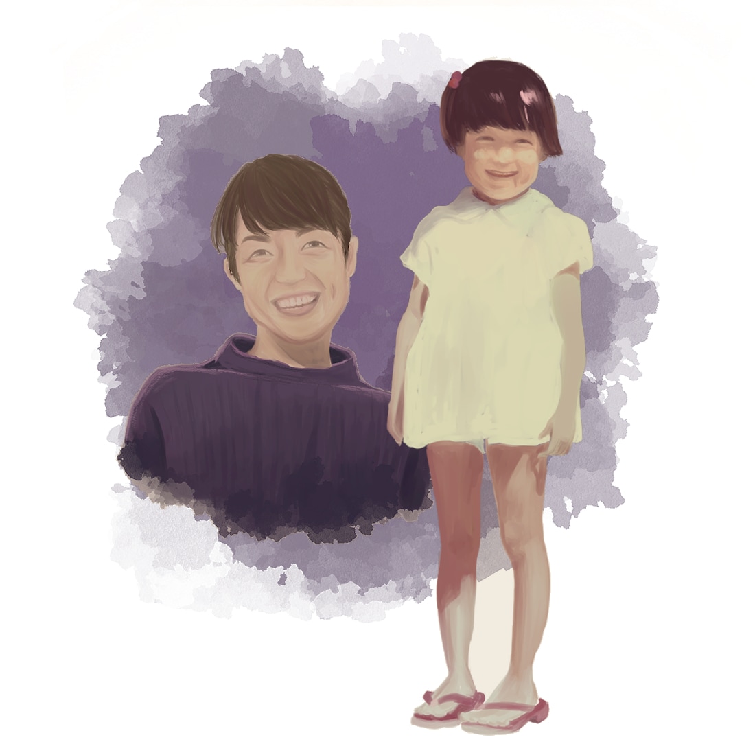 お子様の似顔絵やお祝いイラスト描きます リアルな人物画を描きます！背景も可 イメージ2