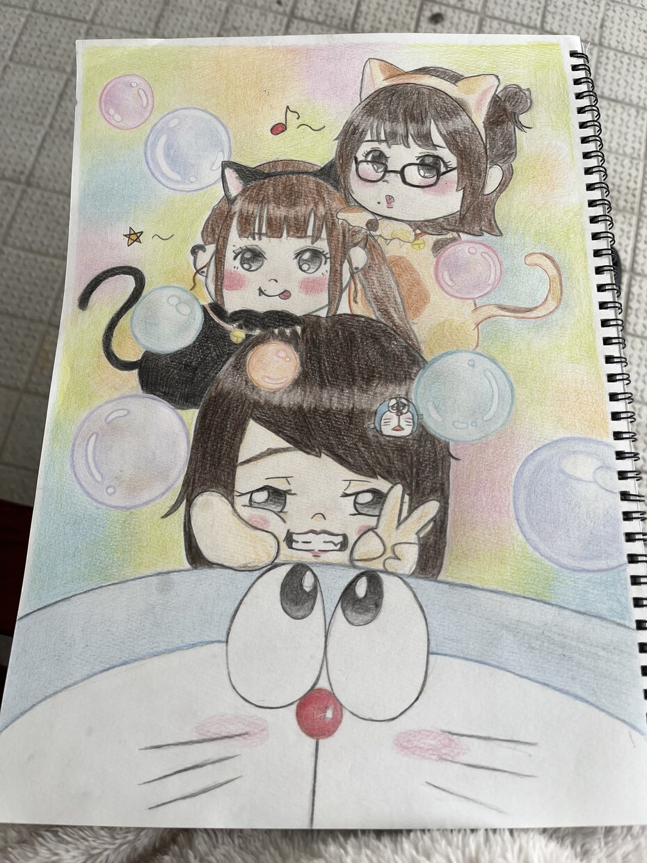 似顔絵やイラストで笑顔にさせますます 私が描く似顔絵は、モナリザのようによく目が合います。 イメージ8