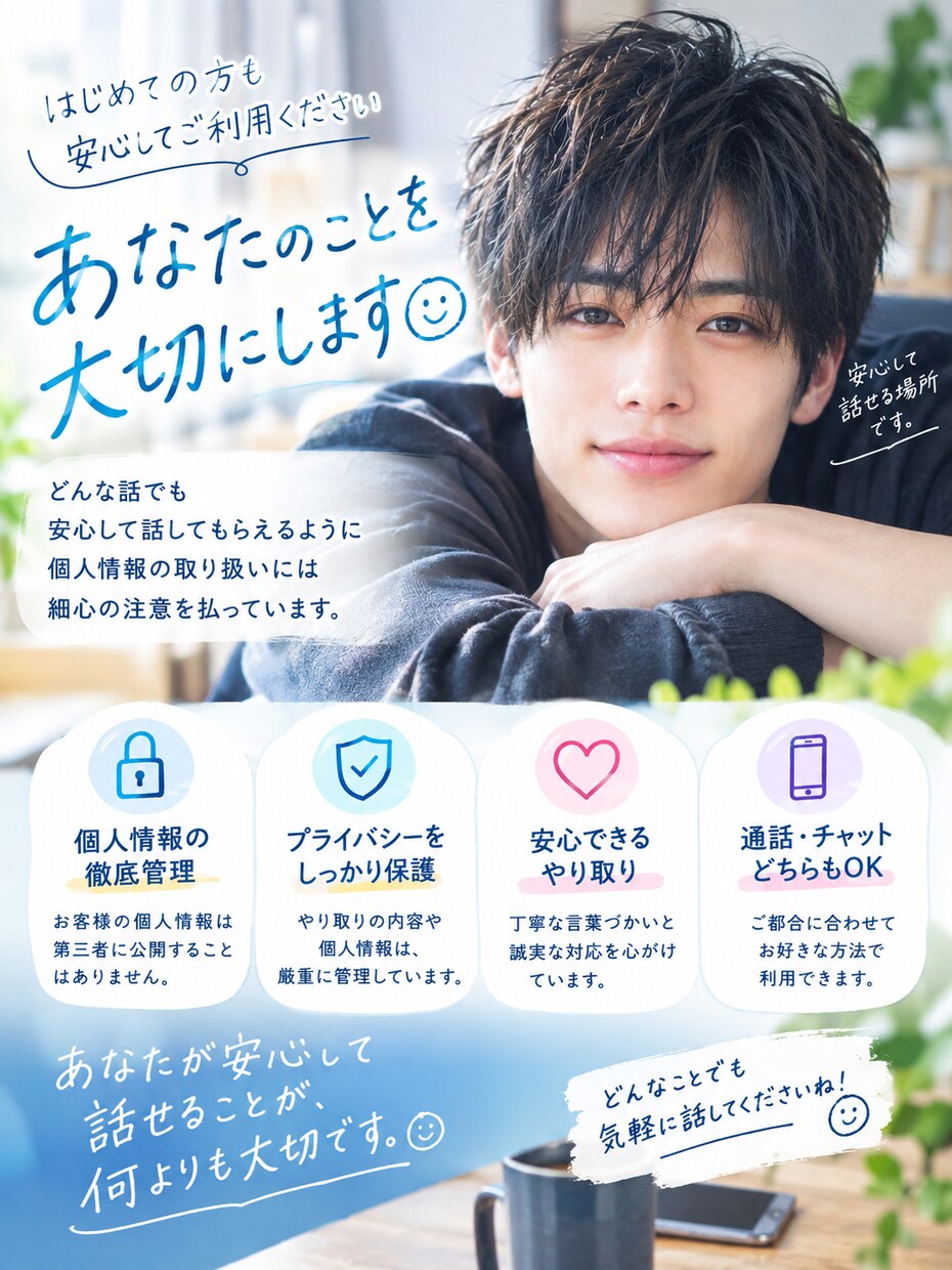 あなたの好みに合わせて楽しくお話しします 現役塾講師による安心・安全ななんでも相談会 イメージ2