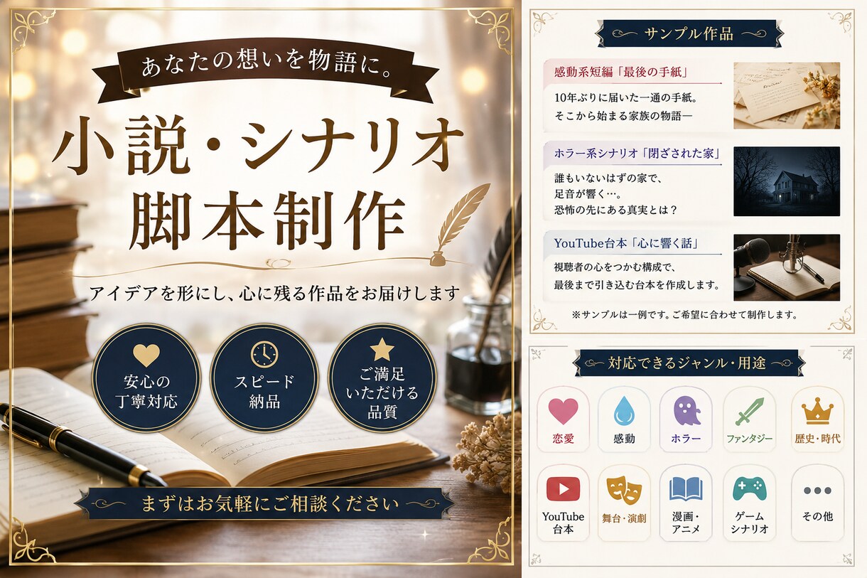 心に響く物語を制作します 感情が伝わるストーリーを届けます イメージ1