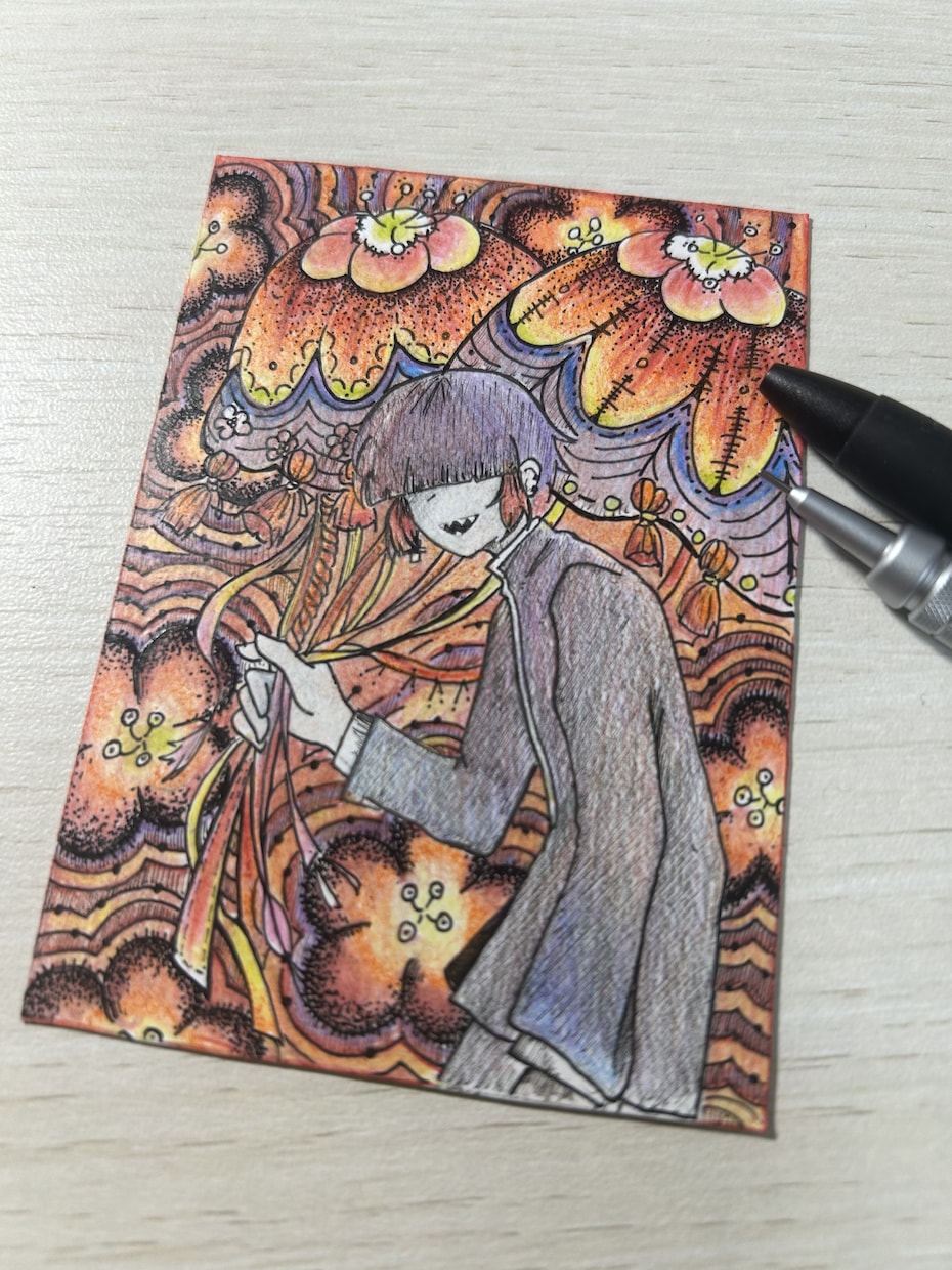 好きなものを詰め込んだ手描きイラストを描きます 少し不思議な世界観の手書きイラストを描きます。 イメージ3