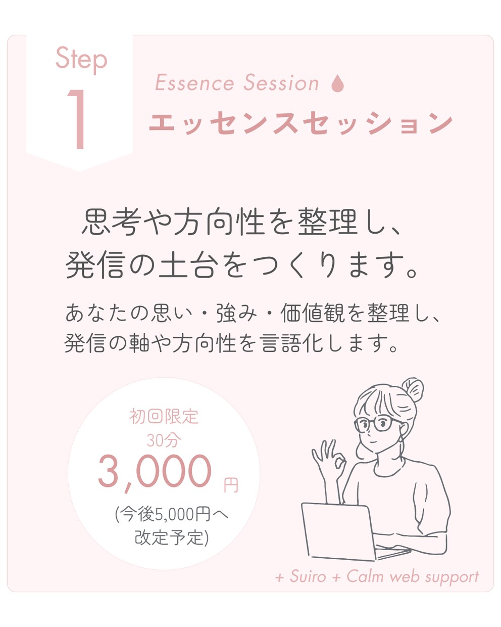 考えすぎてSNSが止まる店舗事業者の思考整理します 現役Web担当が対話でほぐす｜発信の『核』を取り出す30分 イメージ2