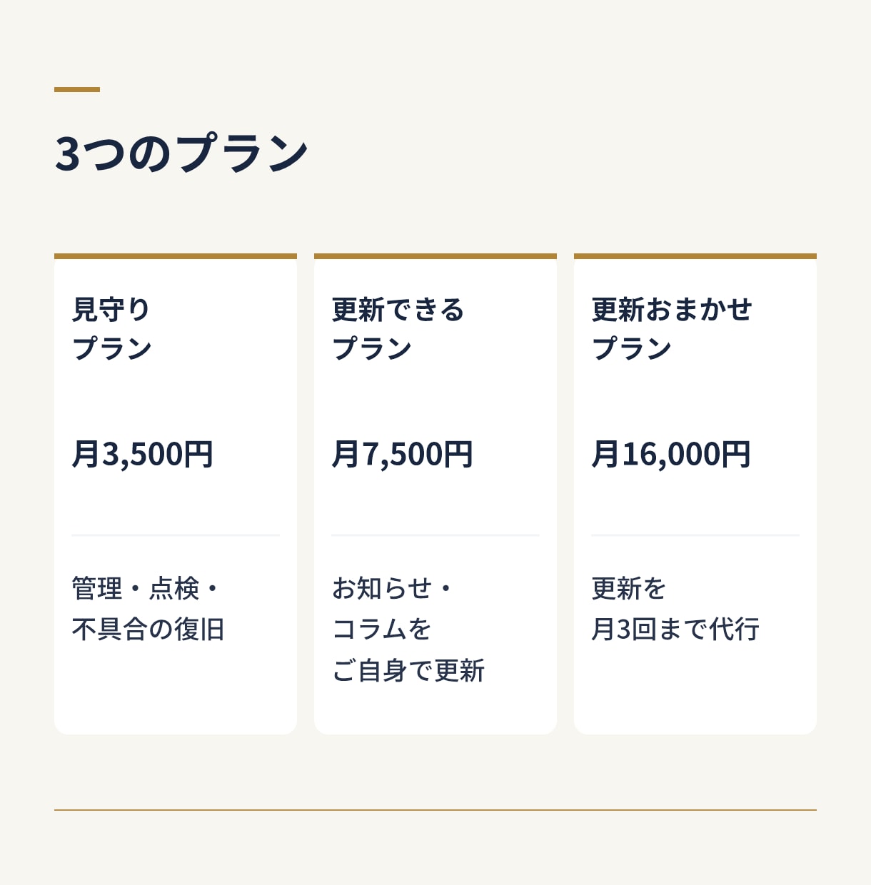 自分で更新できるホームページを月額で保守します お知らせ・コラムをスマホから更新｜点検・復旧も込み イメージ3