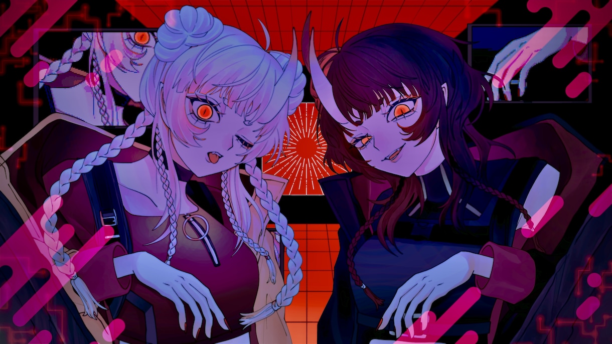 歌ってみたや実況配信などの動画用イラストを描きます 動画の顔となるサムネイラスト制作 イメージ7