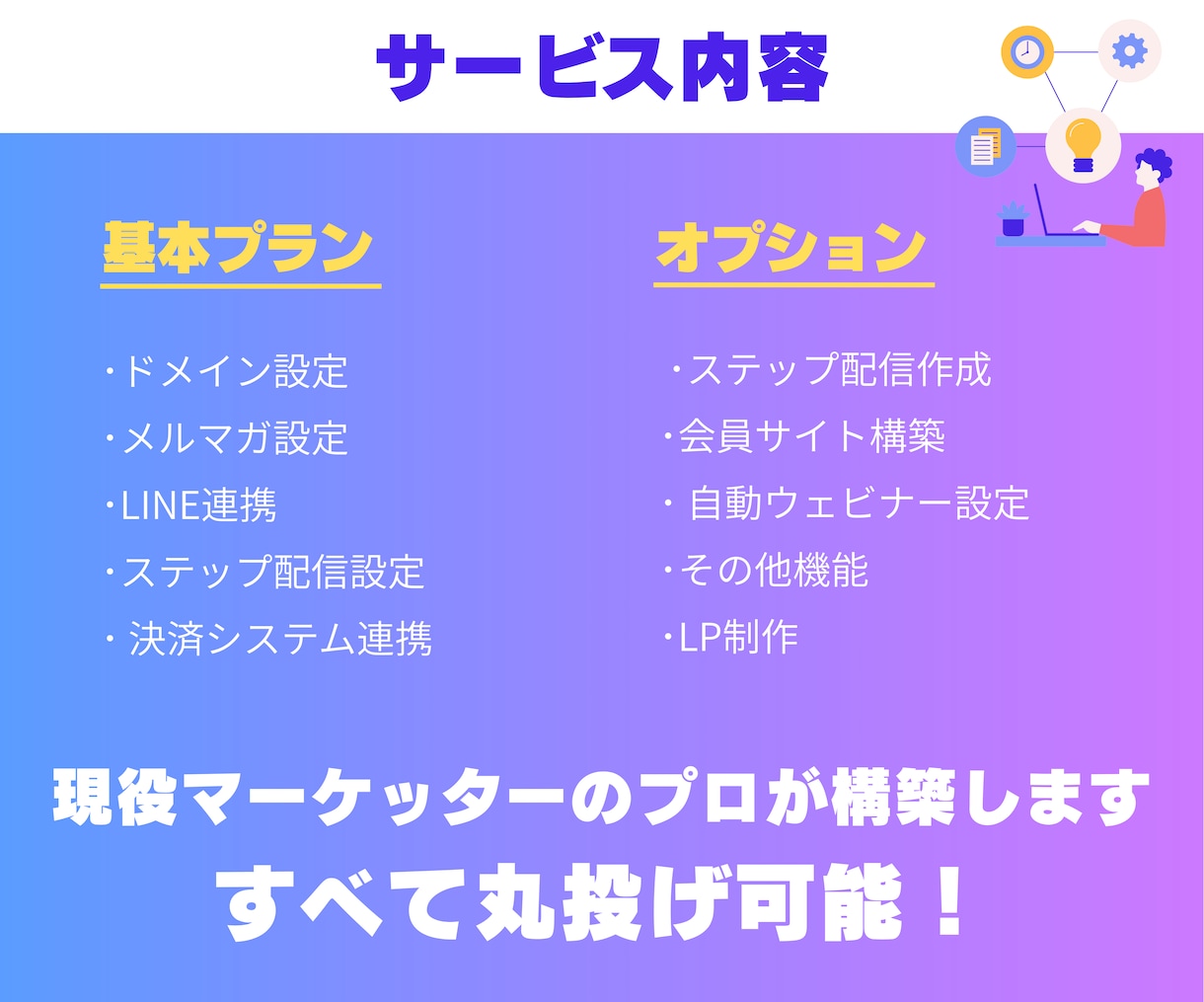 丸投げOK！UTAGE・LINEの構築代行します 【セールス特化】LINE構築のプロのWEBマーケターが対応！ イメージ3