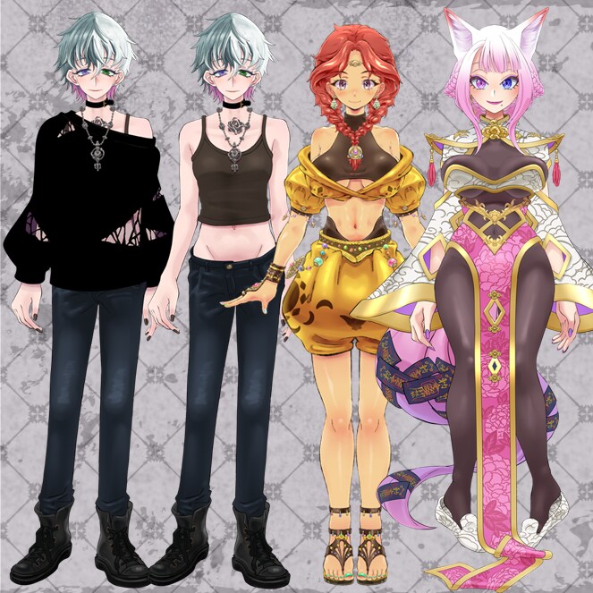 Vtuber製作全工程承ります キャラデザからモデリング、キービジュアルまで☆ イメージ3
