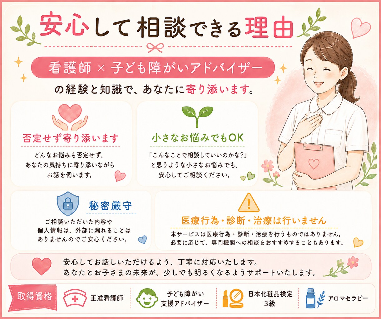 まなみⅠ子育て・発達のお悩みを看護師が伺います 子育てや発達についての「これって大丈夫？」を一緒に考えます イメージ6