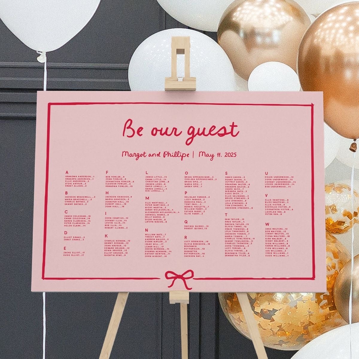 シーティングチャートボード作ります マットで落ち着いたデザインでウェルカムスペースをお洒落に！ イメージ1