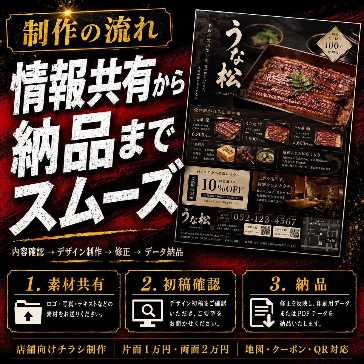 あなたの店舗チラシ最短即日ハイクオリティ制作します 美容サロン・飲食店・リラク・ハウスクリーニングなど丸投げOK イメージ8