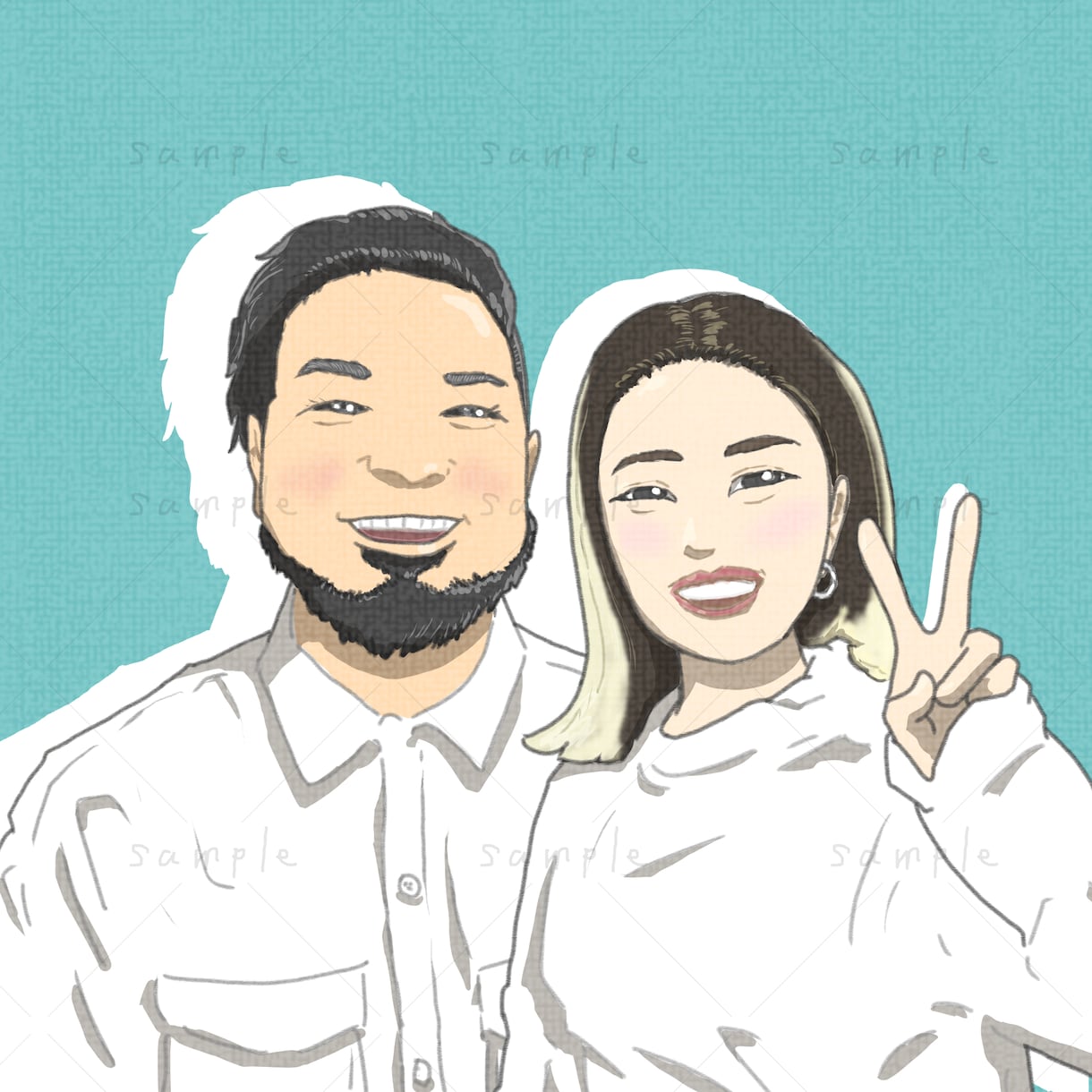 あなたに”そっくり”なSNS用のアイコンを描きます あなたに”そっくり度80％”のアイコンを丁寧に描きます！ イメージ1
